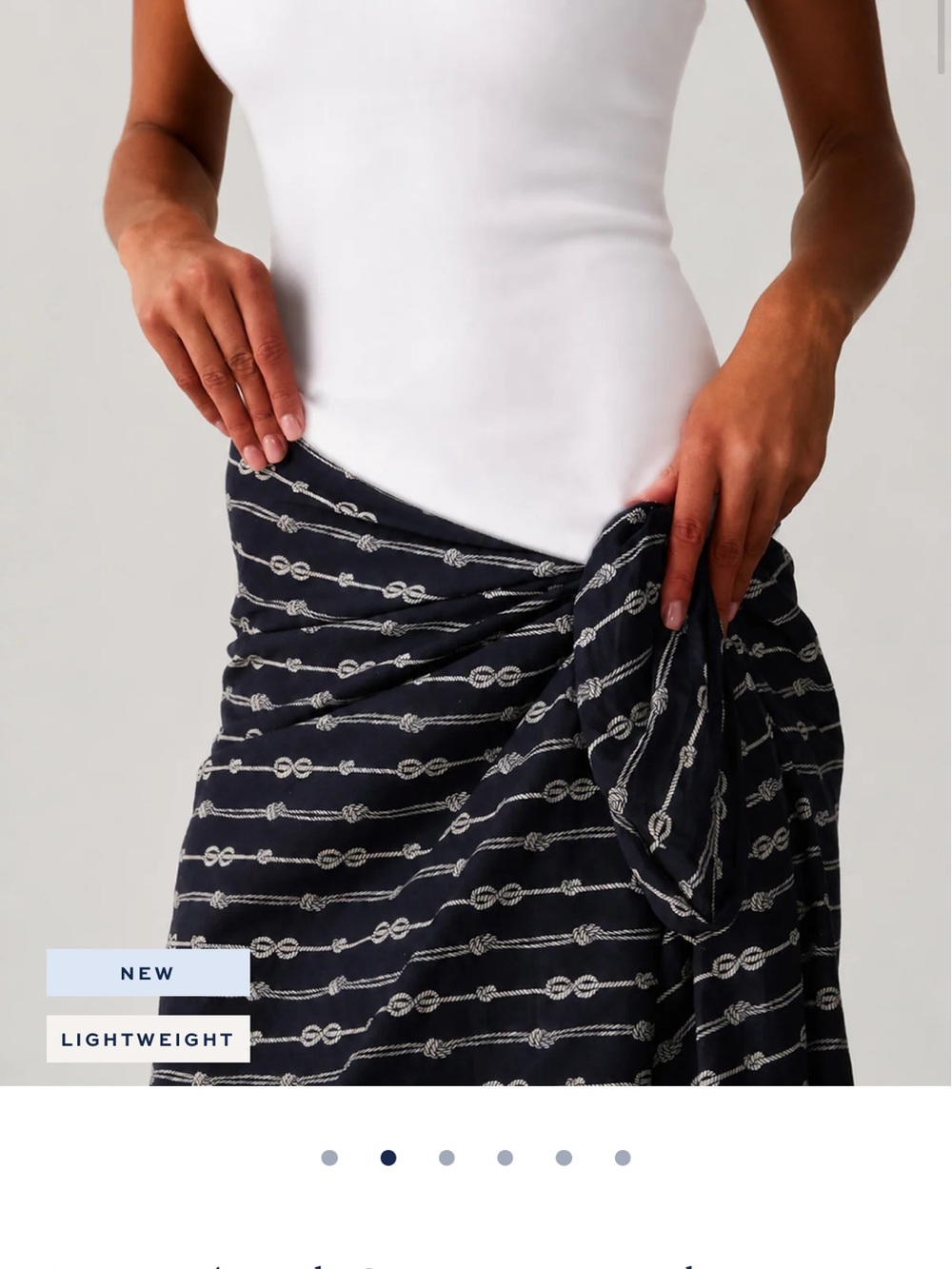 Women's Voile Pareo in Nautical Knots